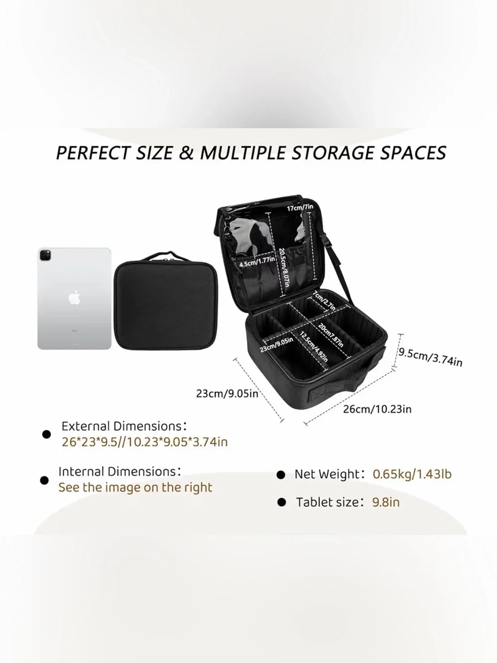 Travel‎ makeup Toiletry case in black NEW